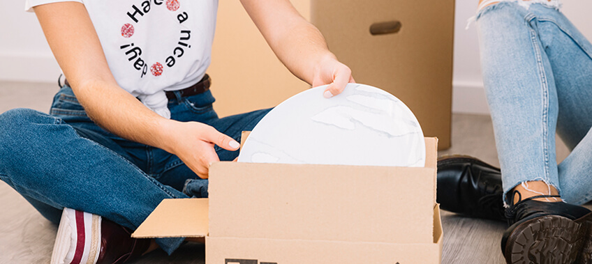 emballage de la vaisselle