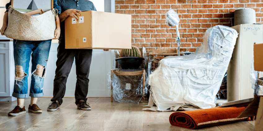 déménager sous la pluie